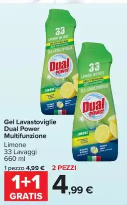 Carrefour Market Gel Lavastoviglie Dual Power Multifunzione offerta
