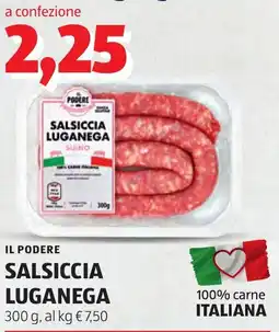ALDI Il podere salsiccia luganega offerta