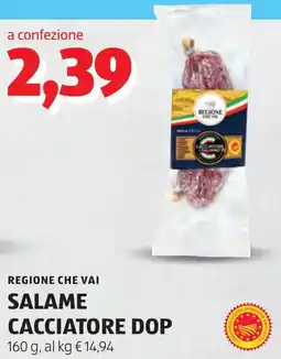 ALDI Regione che vai salame cacciatore DOP offerta