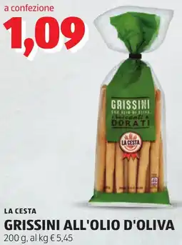 ALDI La cesta grissini all'olio d'oliva offerta