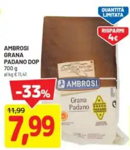 DPiù Ambrosi grana padano dop offerta