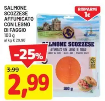 DPiù Salmone scozzese affumicato con legno di faggio offerta