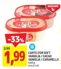 DPiù Carte d'or soft vaniglia/cacao vaniglia/caramello offerta