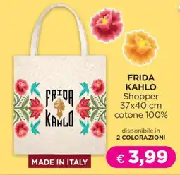 Acqua & Sapone FRIDA KAHLO Shopper 37x40 cm cotone 100% offerta