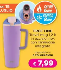 Acqua & Sapone FREE TIME Travel mug offerta