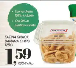 Eurospar FATINA SNACK BANANA CHIPS 125G offerta