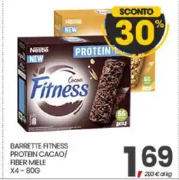 Eurospar BARRETTE FITNESS PROTEIN CACAO/FIBER MIELE offerta