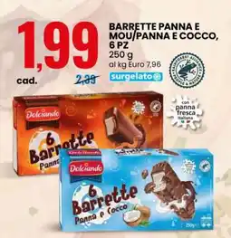 Eurospin BARRETTE PANNA E MOU/PANNA E COCCO, 6 PZ offerta