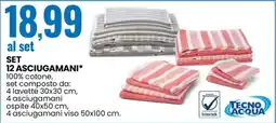 Eurospin SET 12 ASCIUGAMANI offerta