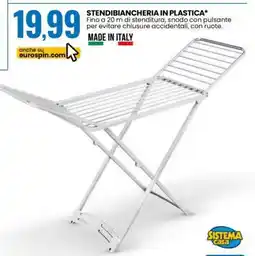 Eurospin STENDIBIANCHERIA IN PLASTICA offerta