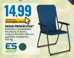 Eurospin Sedia pieghevole offerta
