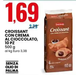 Eurospin Croissant con crema al cioccolato, 10 pz offerta