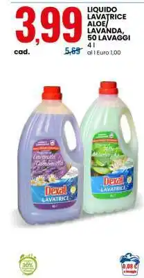 Eurospin LIQUIDO LAVATRICE ALOE/LAVANDA, 50 LAVAGGI offerta