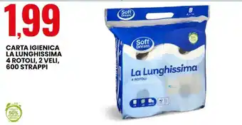 Eurospin CARTA IGIENICA LA LUNGHISSIMA offerta