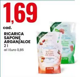 Eurospin RICARICA SAPONE ARGAN/ALOE offerta