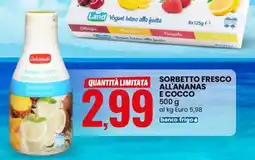 Eurospin SORBETTO FRESCO ALL'ANANAS E COCCO offerta