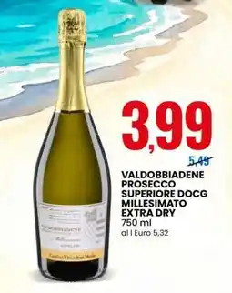 Eurospin Valdobbiadene Prosecco Superiore DOCG Millesimato Extra Dry offerta