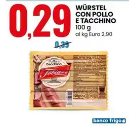 Eurospin WÜRSTEL CON POLLO E TACCHINO offerta