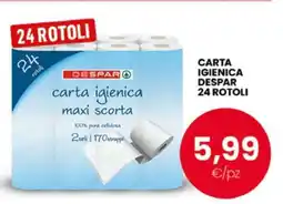 Eurospar CARTA IGIENICA DESPAR 24 ROTOLI offerta