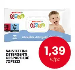 Eurospar SALVIETTINE DETERGENTI DESPAR BEBÈ 72 PEZZI offerta