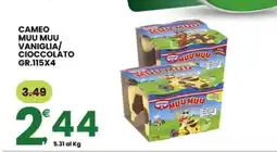 Eurospar CAMEO MUU MUU VANIGLIA/CIOCCOLATO GR.115X4 offerta