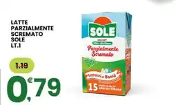 Eurospar LATTE PARZIALMENTE SCREMATO SOLE LT.1 offerta