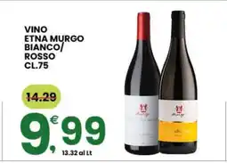 Eurospar VINO ETNA MURGO BIANCO/ROSSO CL.75 offerta