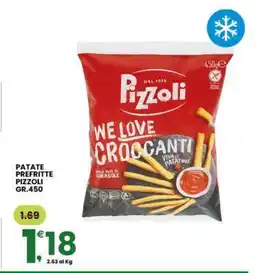 Eurospar PATATE PREFRITTE PIZZOLI GR.450 offerta