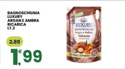 Eurospar BAGNOSCHIUMA LUXURY ARGAN E AMBRA RICARICA LT.2 offerta