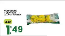 Eurospar CONFEZIONE 3 BICCHIERI ALLA CITRONELLA offerta