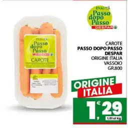 Eurospar Carote Passo dopo Passo DESPAR offerta