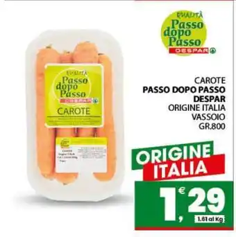 Eurospar Carote Passo dopo Passo DESPAR offerta