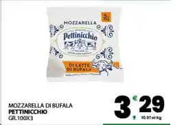 Eurospar MOZZARELLA DI BUFALA PETTINICCHIO offerta
