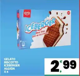 Eurospar GELATO BISCOTTO ICEBERGER ALGIDA X 4 offerta