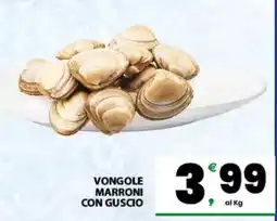Eurospar Vongole marroni con guscio offerta