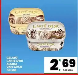 Eurospar Gelato Carte D'Or Algida offerta