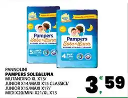 Eurospar PAMPERS SOLE&LUNA offerta