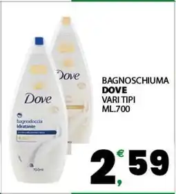 Eurospar Bagnoschiuma Dove offerta
