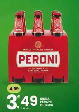 Eurospar BIRRA PERONI CL.33X6 offerta