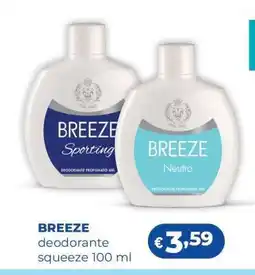 Acqua & Sapone BREEZE DEODORANTE SQUEEZE 100 ml offerta