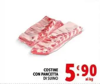 Deco Supermercati Costine con pancetta di suino offerta