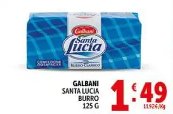 Deco Supermercati Galbani santa lucia burro offerta