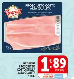 Deco Supermercati Negroni prosciutto cotto alta qualità offerta