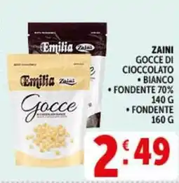 Deco Supermercati Zaini gocce di cioccolato offerta