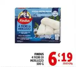 Deco Supermercati Findus 4 fiori di merluzzo offerta