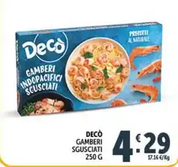 Deco Supermercati Decò gamberi sgusciati offerta