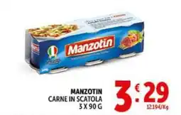 Deco Supermercati Manzotin carne in scatola offerta