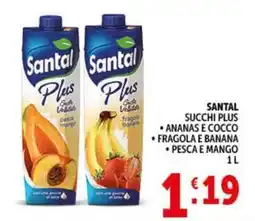 Deco Supermercati Santal succhi plus offerta