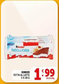 Deco Supermercati Kinder fetta al latte offerta