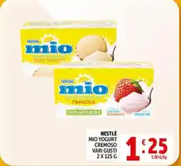 Deco Supermercati Nestle mio yogurt cremoso offerta